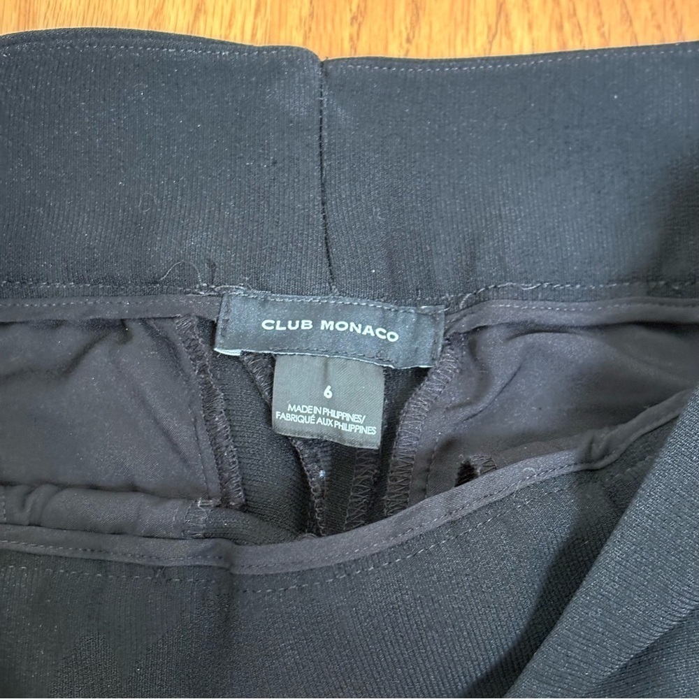 CLUB MONACO Black Trousers Pants Office Wear Career Professional 6 - Picture 3 of 11